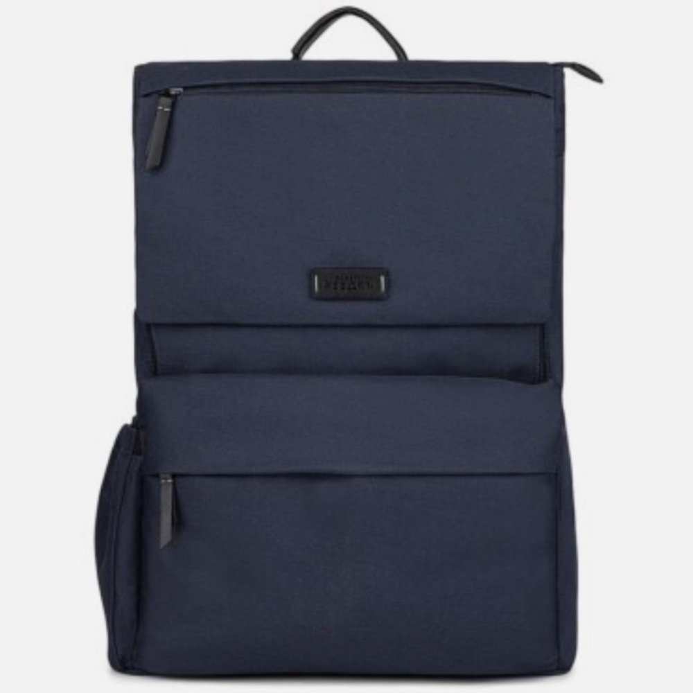 REBORN‎ Sustainable Navy Blue Backpack Recycled Travel Laptop Bag Organizer